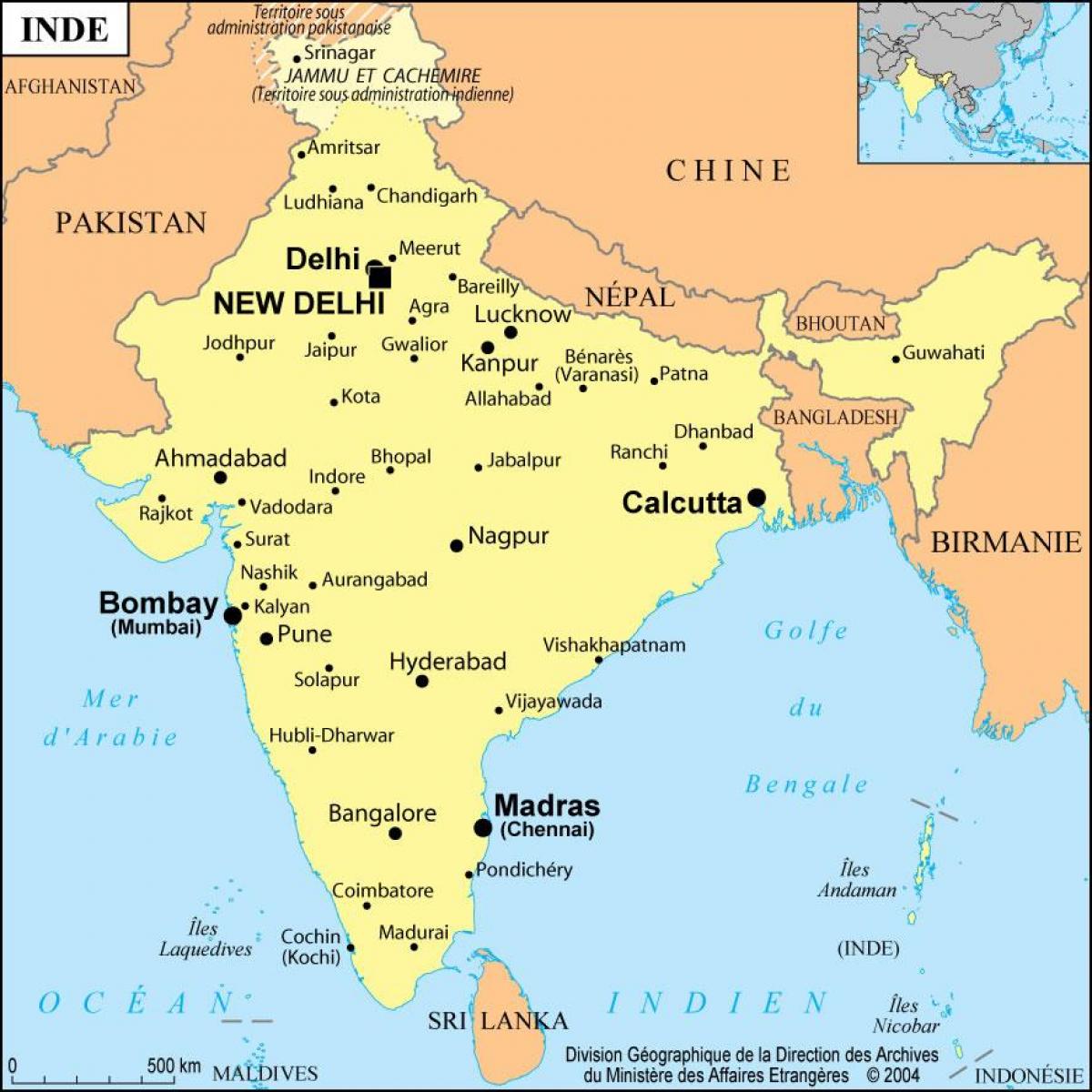 карта Бомбей Индия