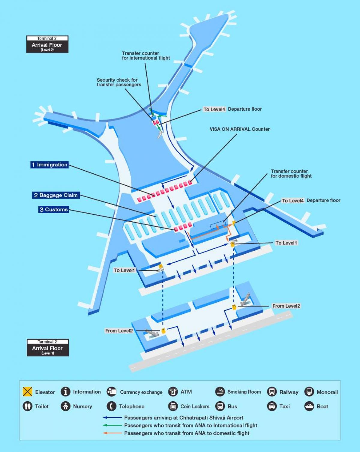 карта Международный аэропорт Мумбаи