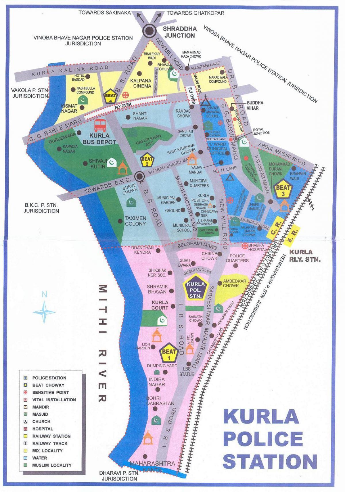 карта Мумбаи Курла