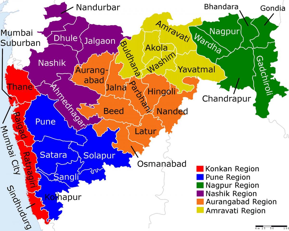 карта Махараштра Мумбаи