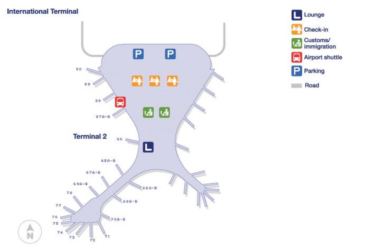 терминал 2 в аэропорту Мумбаи карте