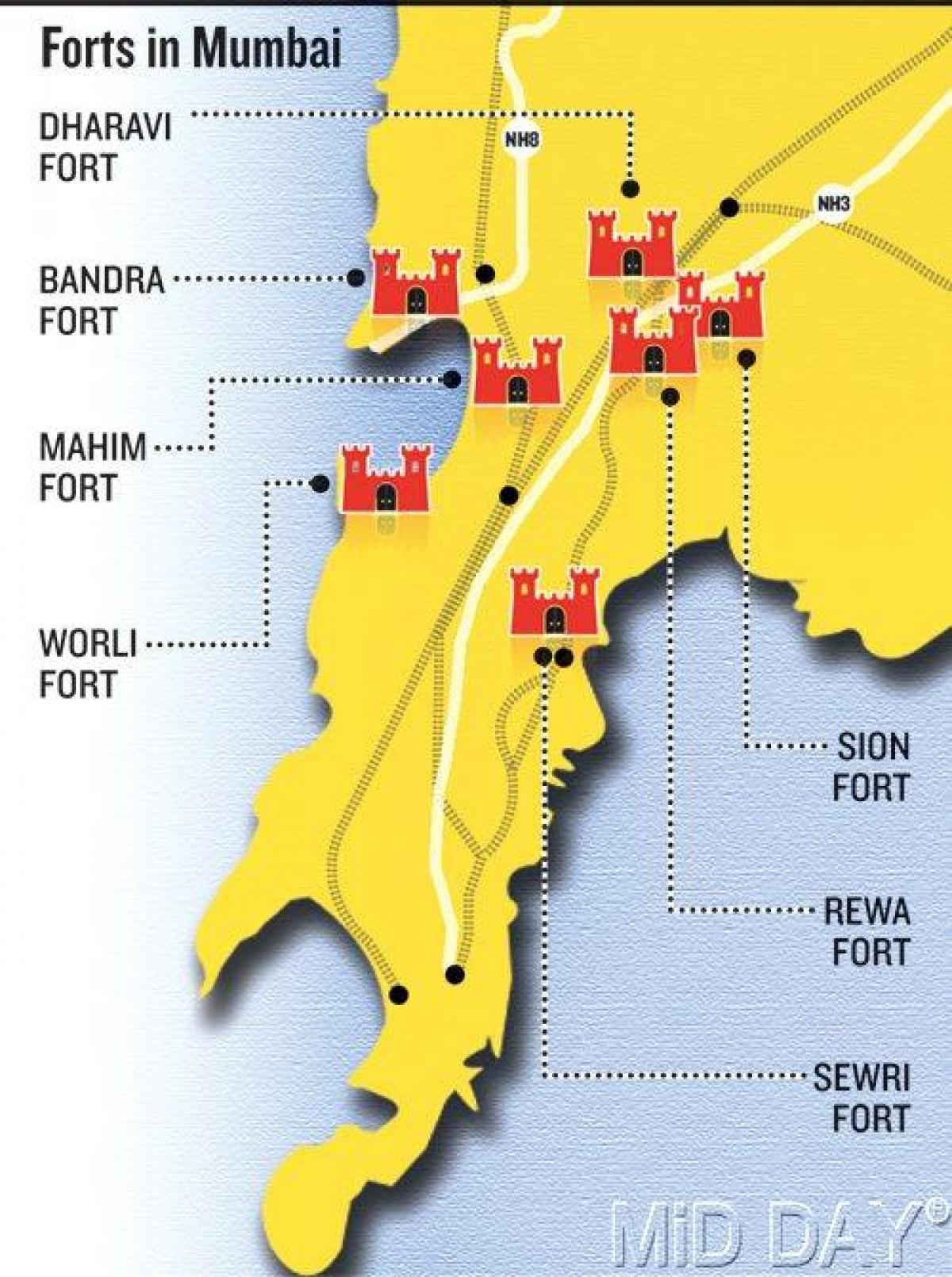 Мумбаи Форт-карте