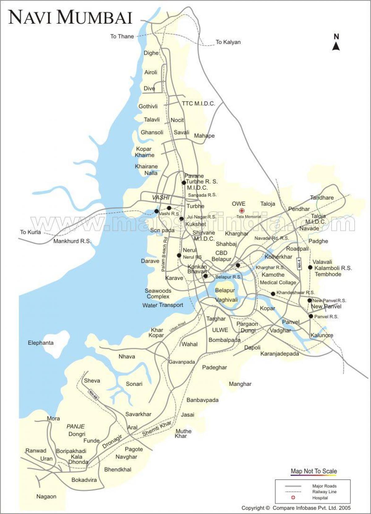 карта Нью-Мумбаи