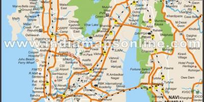 Подробная карта Мумбаи
