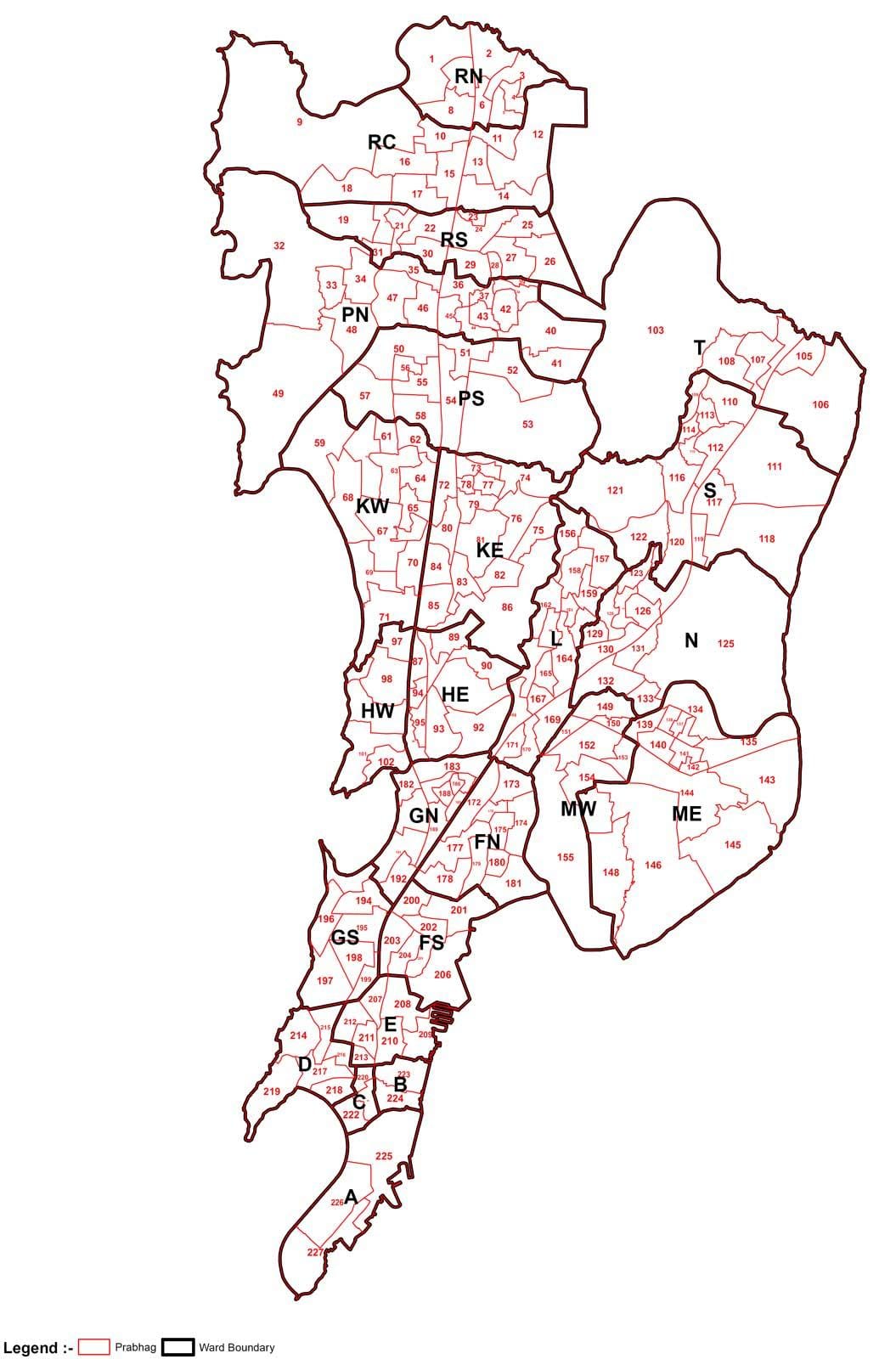 Уорд карте Мумбаи