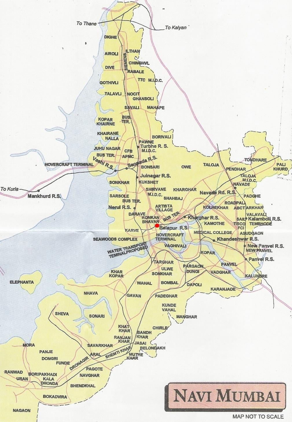 карта города Нави Мумбаи