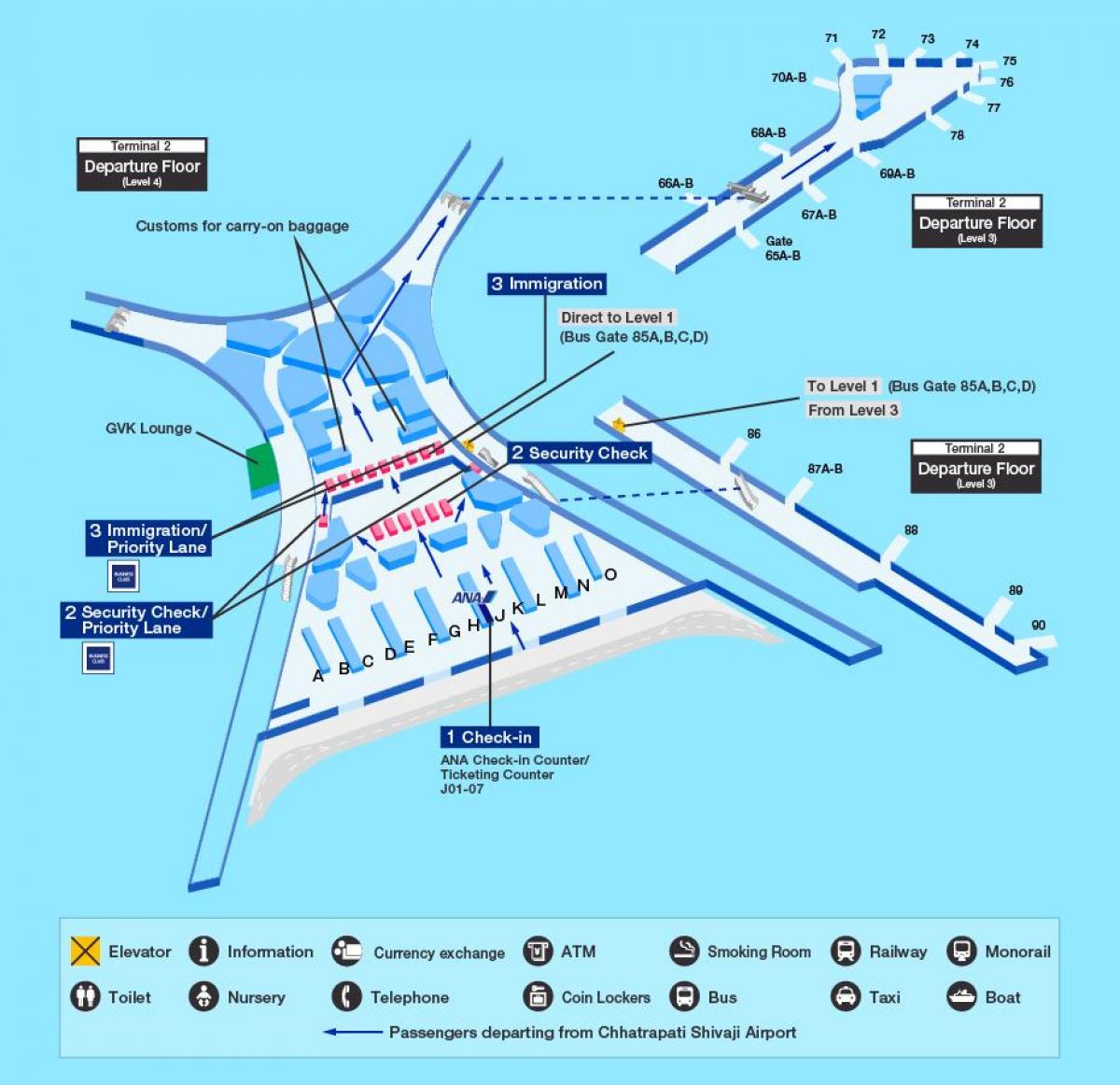 Мумбаи Международный аэропорт терминал 2 Схема