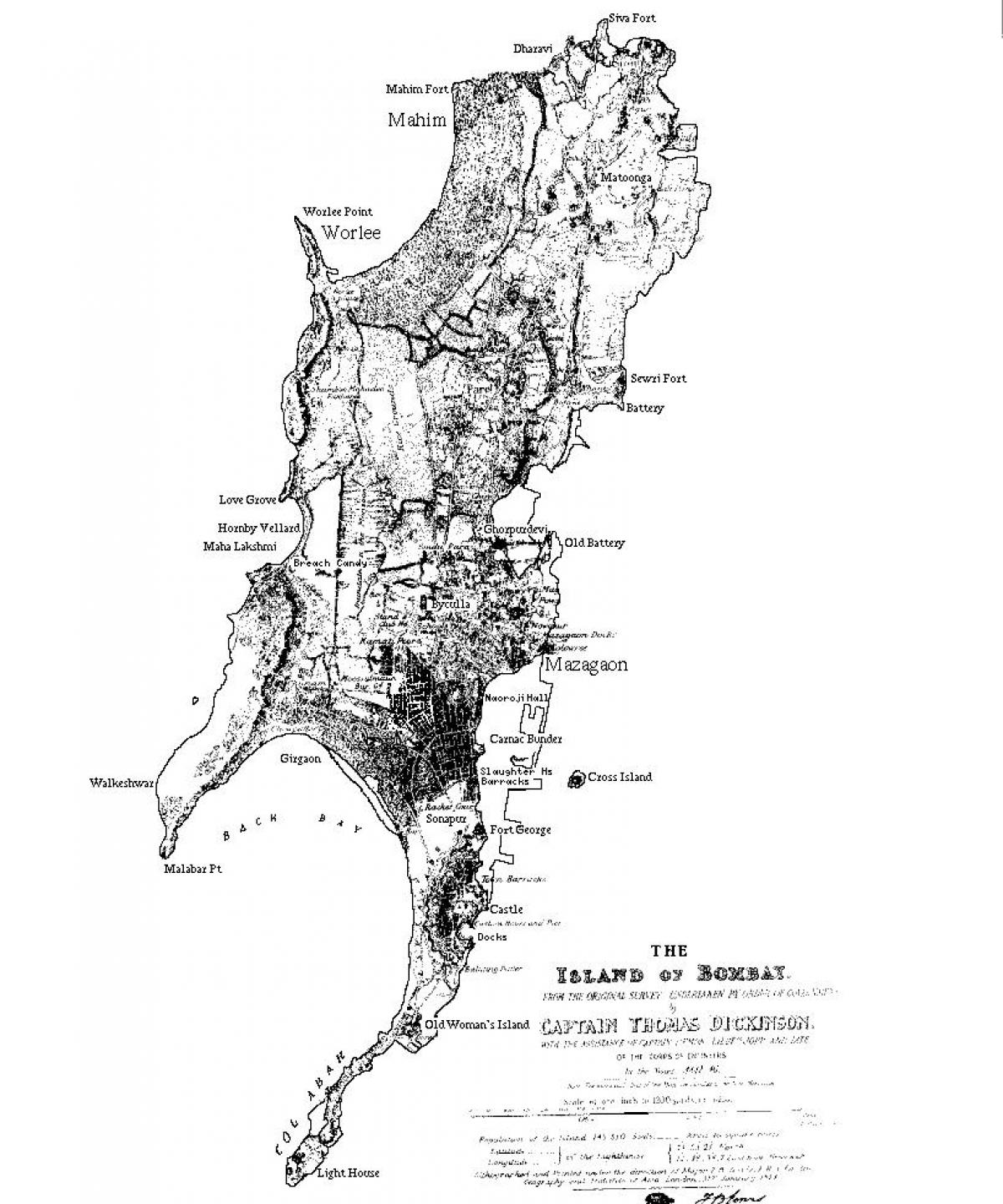 карта Мумбаи остров
