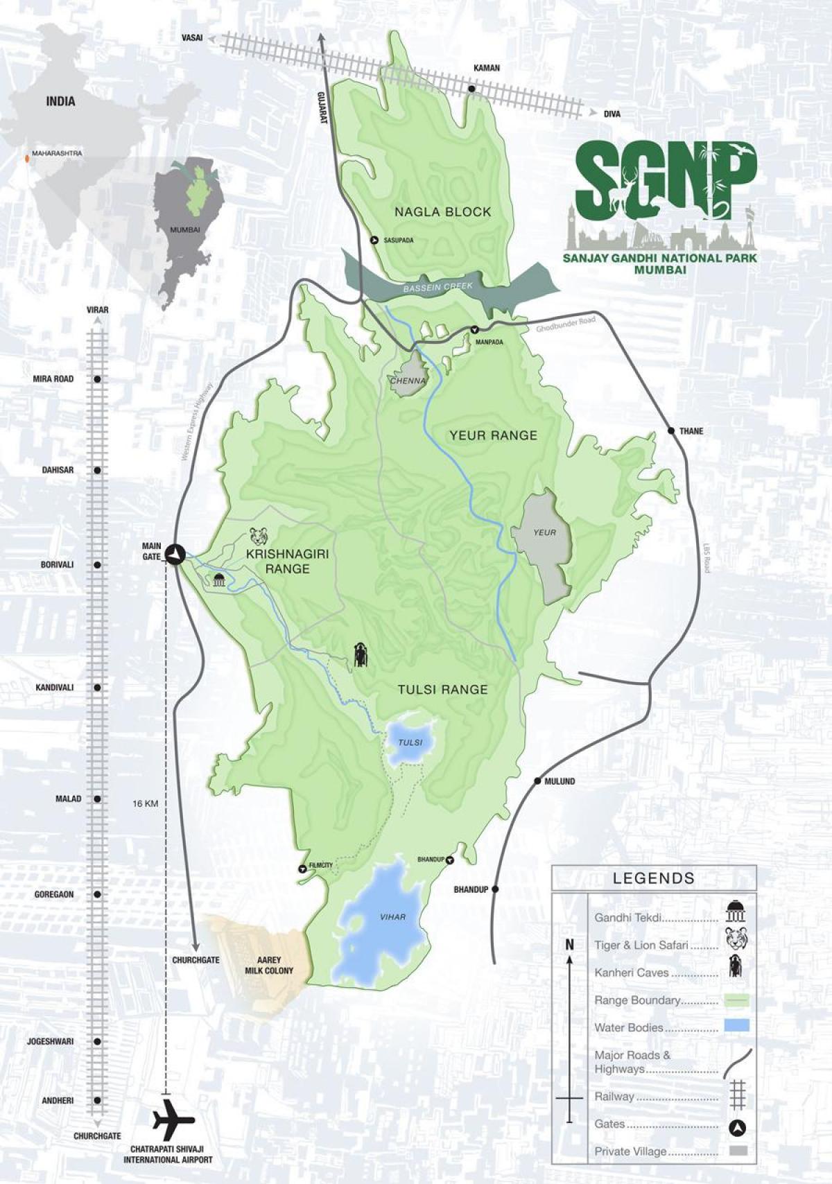 карта национальный парк Санджай Ганди