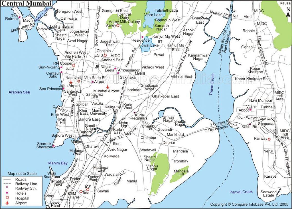карта Мумбаи