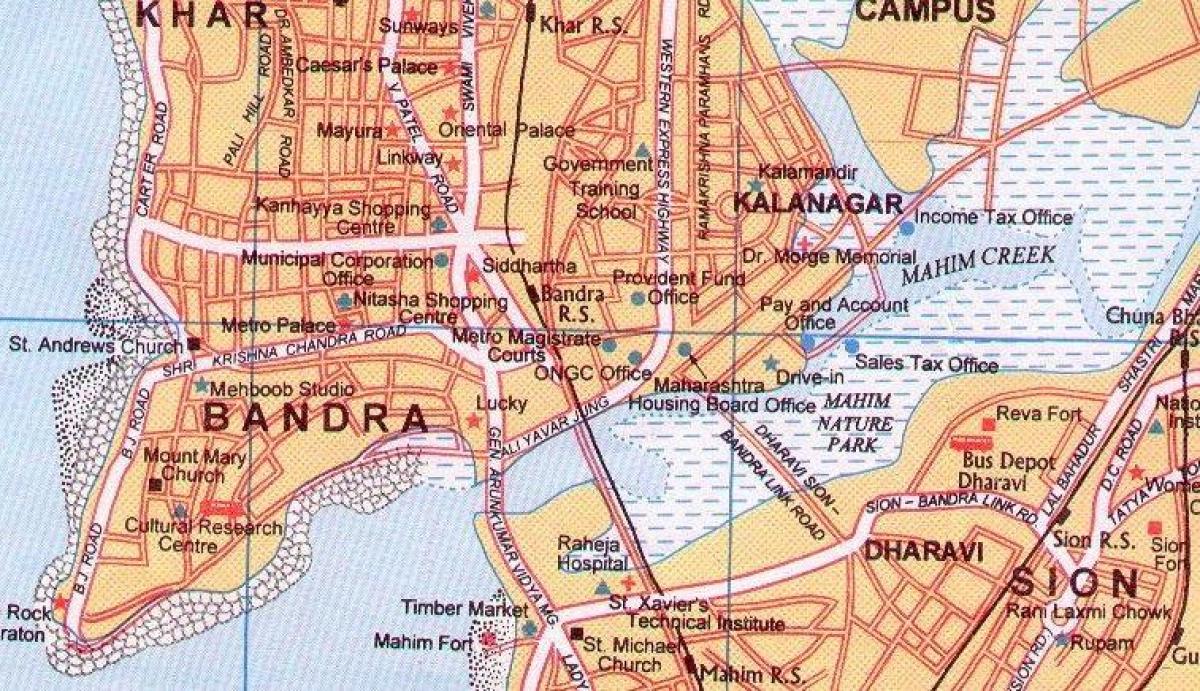 карта бандра в Мумбаи