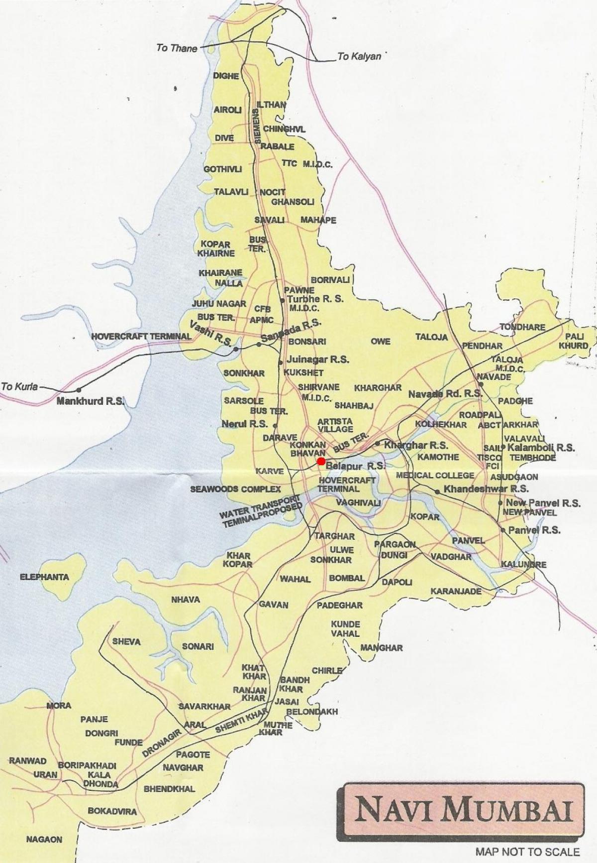 карта города Нави Мумбаи