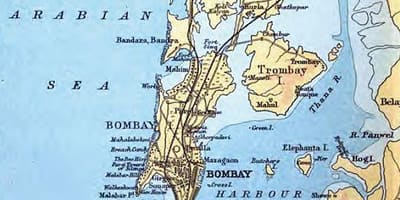 Старая карта Мумбаи