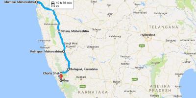 Мумбая до Гоа Дорожная карта