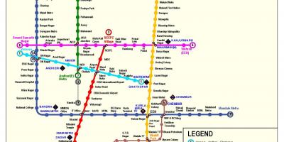 Метро карта маршрута Мумбаи